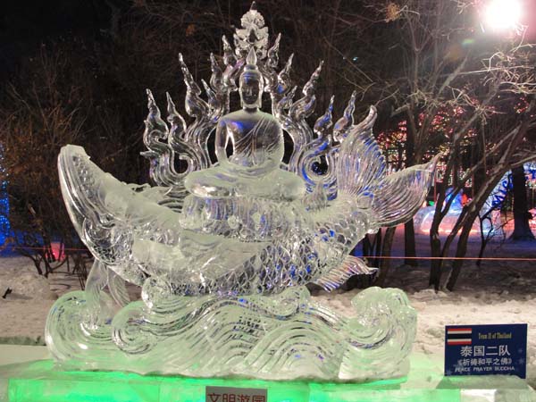 Buddha Ice Sculpture